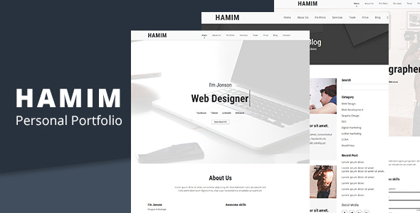 HAMIM - Minimal HTML  Landing Page Template