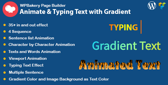 WPBakery Page Builder Animated Text and Typing Effect with Gradient