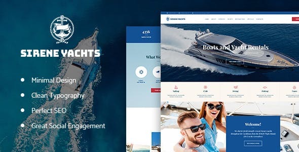 Sirene | Yacht Charter Services & Boat Rental WordPress Theme