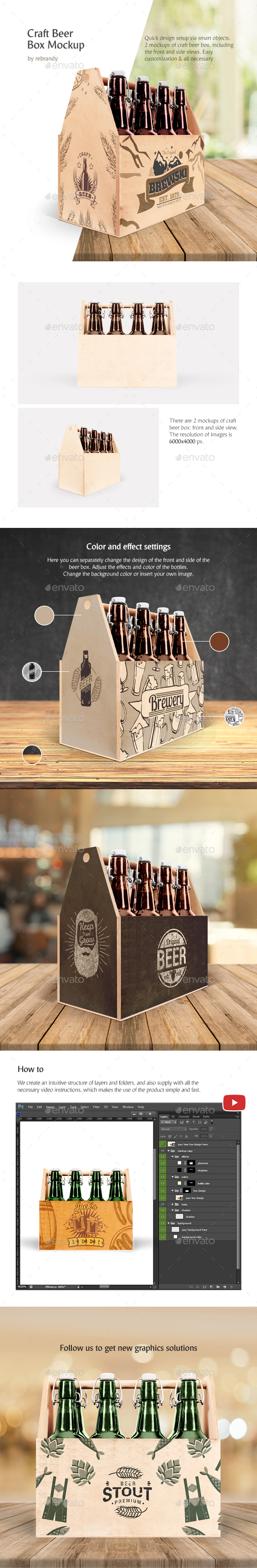 Craft Beer Box Mockup