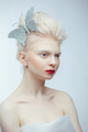 beautiful albino girl with red lips on white background - PhotoDune Item for Sale