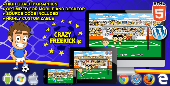 Crazy Freekick - HTML5 Sport Game