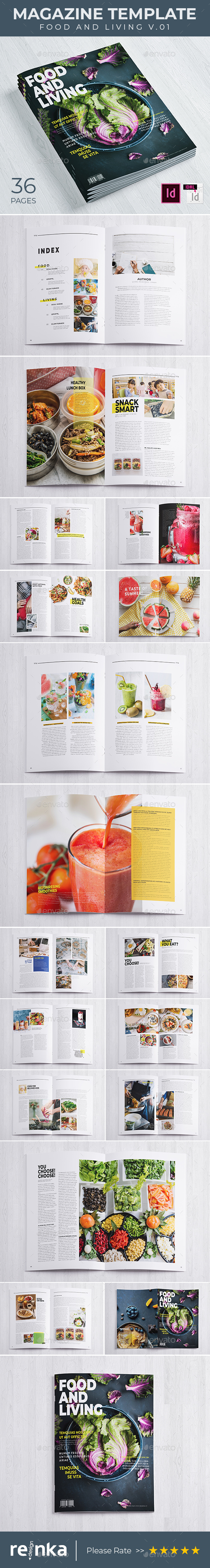 Magazine Template - Foods and Living