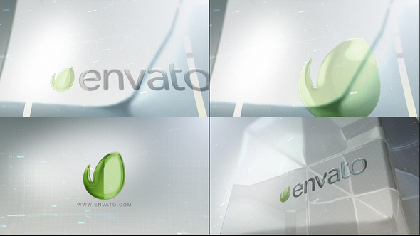 Reflected Glass Logo Animation