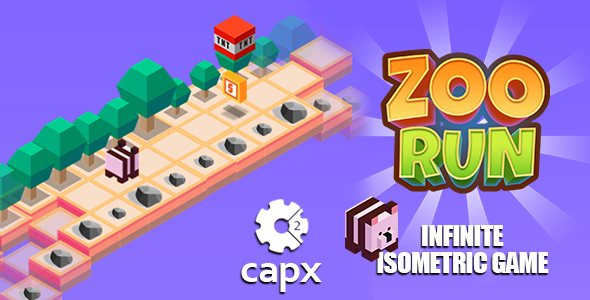 Isometric Zoo Run Game - HTML5 i CAPX