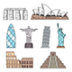 World Monuments Icons - GraphicRiver Item for Sale