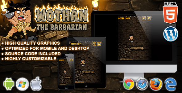 Wothan The Barbarian - gra zręcznościowa HTML5