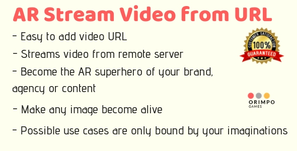 Augmented Reality Video Streaming from remote Server - Unity3D App Template Project