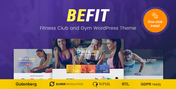 Be Fit – WordPress Theme for Gym, Yoga & Fitness Centers