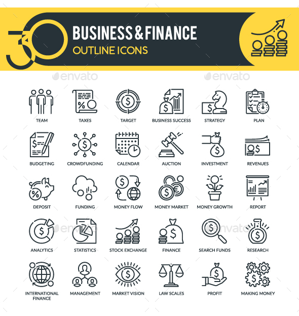 Business and Finance Outline Icons