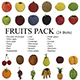 Fruits Pack - 24 fruits - 3DOcean Item for Sale