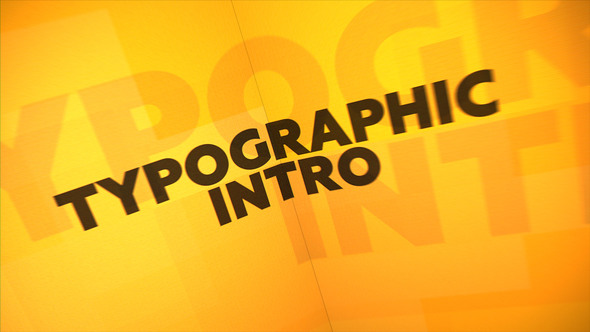 Typographic Intro alt