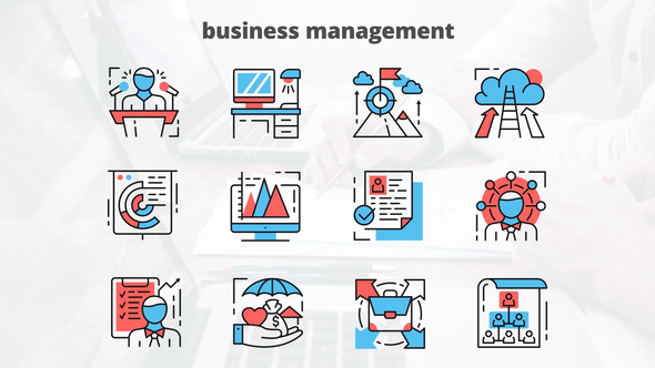 Business Managment – Thin Line Icons
