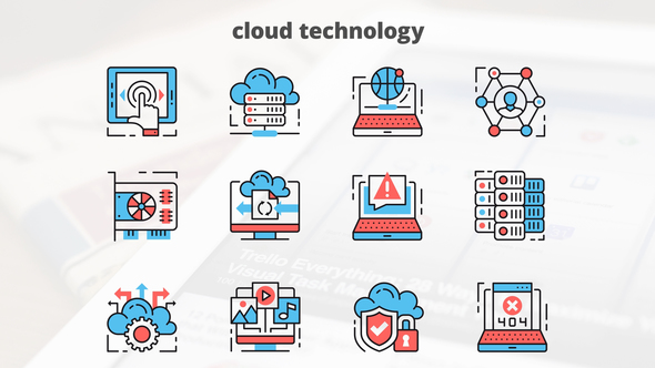 Cloud Technology – Thin Line Icons alt