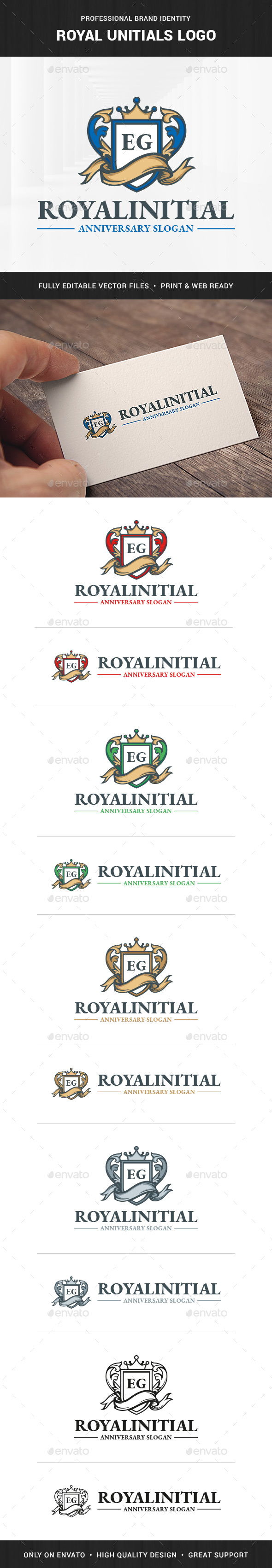 Royal Initials Logo Template