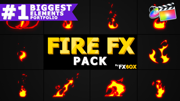 Cartoon Fire Elements | FCPX