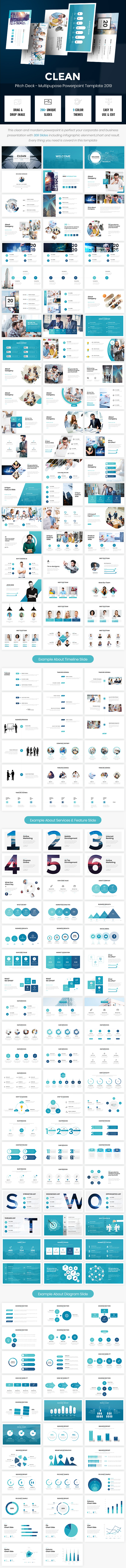 Clean - Pitch Deck Multipurpose Powerpoint Template