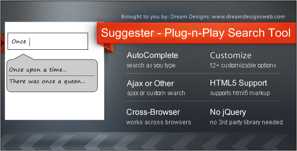 Suggester - the Plug-n-Play Search Tool