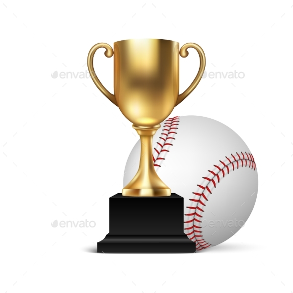 Champion Cup Icon with Baseball