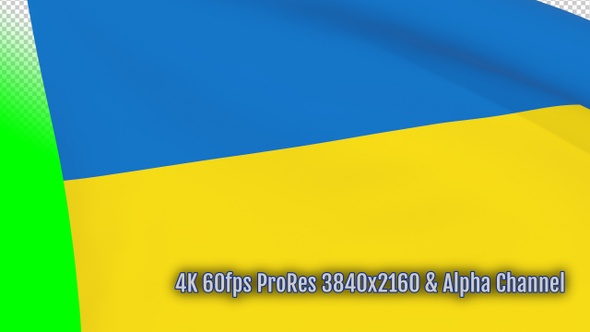 Ukraine flag transition with alpha channel