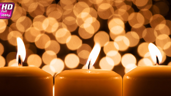 Three Large Candles Burn Brightly alt