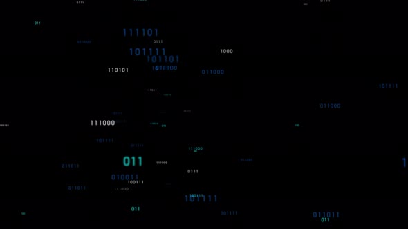 Binary numbers digits scrolling Background Animation