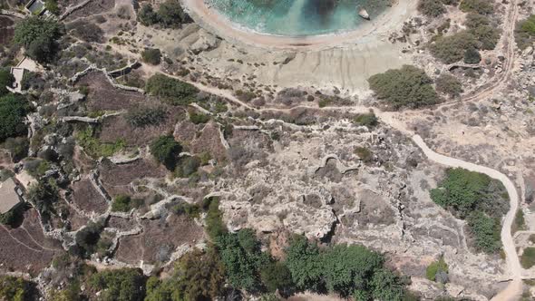 Aerial drone video from western Malta, Mgarr area, Fomm ir-Rih bay.