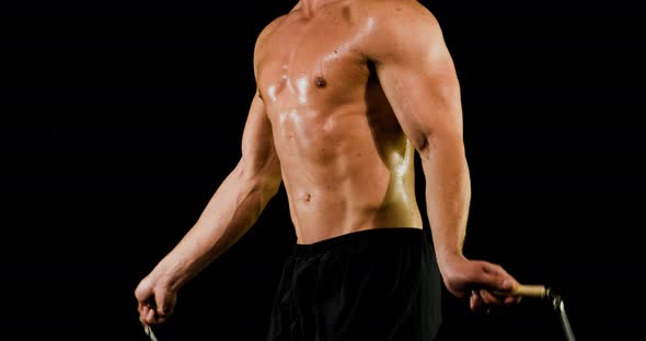 Athletic Male Fitness Training Workout