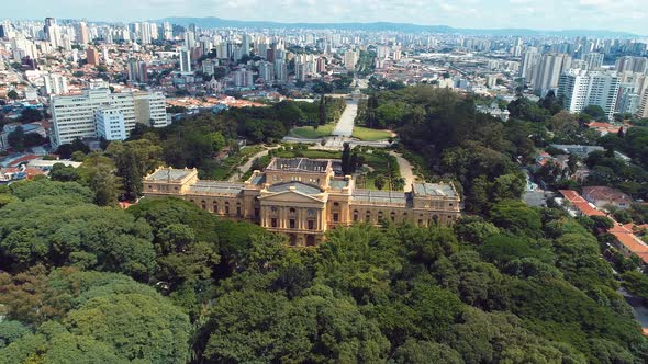 Cityscape of Sao Paulo Brazil. Stunning landscape of downtown district city.