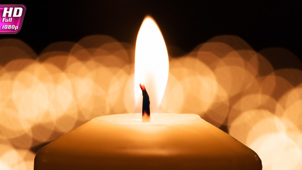 Candle With Flickering Background alt