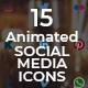 15 Animated Social Media Icons - VideoHive Item for Sale