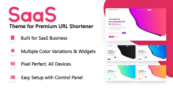 Motyw SaaS dla Premium URL Shortener