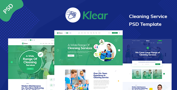 Klear - Cleaning Service Company PSD Template