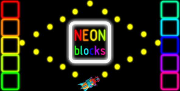 Neon Blocks - HTML5 PC&Mobile Game (Construct 2-3)