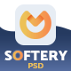 Softery -  Mobile App, Software & Service PSD Template - ThemeForest Item for Sale