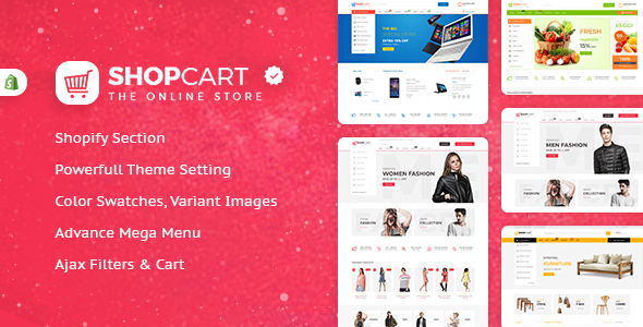 Shopcart – Shopify Multi-Purpose Responsive For Fashion , Furniture, Electronics & Vegetables OS 2.0