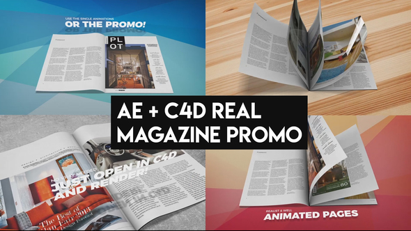 AE + C4D Real Animated Magazine
