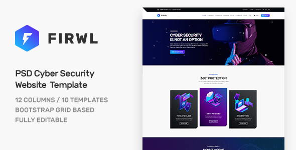 Firwl - Cyber Security PSD Website Template