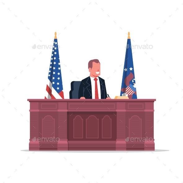 President Sitting Workplace Wooden Furniture USA