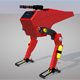 Science Fiction Two Leg Assault Mech Robot Drone 3D Model - 3DOcean Item for Sale