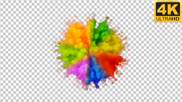 Rainbow Powder Colorful Explosion - 4K - Alpha alt