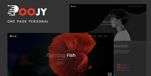 Poojy - One Page Personal Portfolio Template