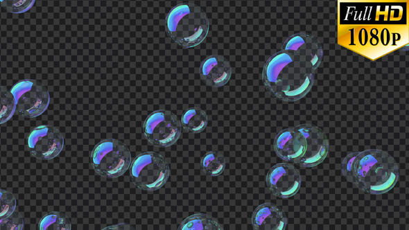 Rising Soap Bubbles - Alpha Channel alt