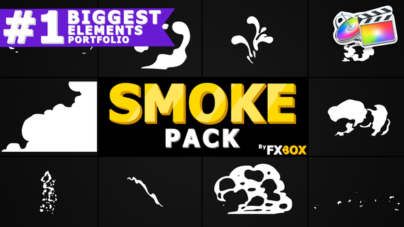 Cartoon Smoke Elements And Transitions | FCPX