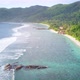 Beach at Seychelles aerial view - VideoHive Item for Sale