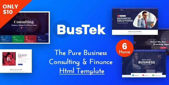 Bustek - Pure Business Consulting & Finance HTML Template