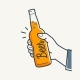 Hand Holds Beer Bottle - GraphicRiver Item for Sale