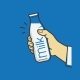 Hand Holds Milk Bottle - GraphicRiver Item for Sale