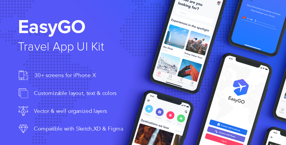 EasyGo - Travel App UI Kit