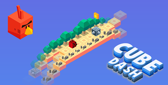 Cube Dash Isometric HTML5 Game + Construct 2/3 Files